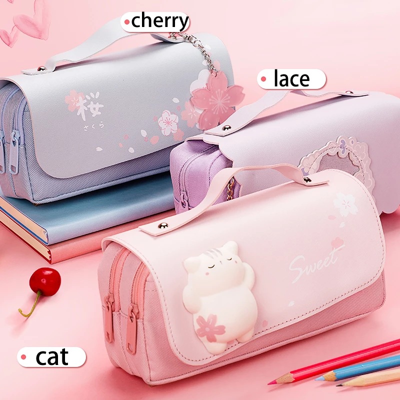 Stationery Office And School Supply Stores - حقيبة القرطاسية الكورية للفتيات ، اللوازم
