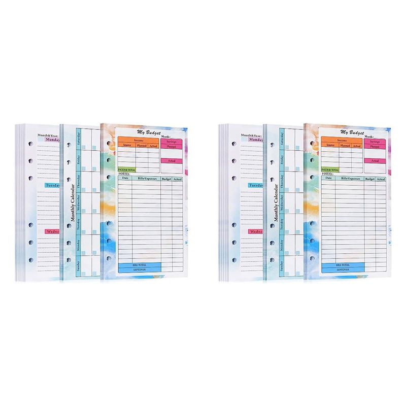 Planner Weekly Budget - مجموعة N36R-2 من دفاتر التخطيط اليومية
