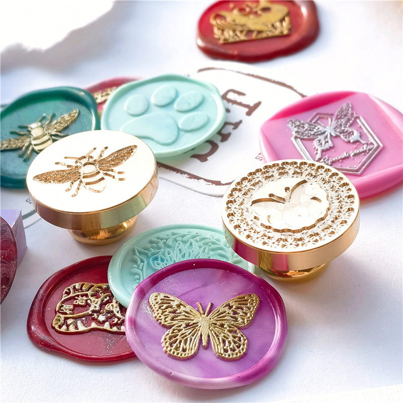رأس ختم شمعي بتصميم فراشة وحيو - مراجعة Wax Seal Stamp Kit وسعره