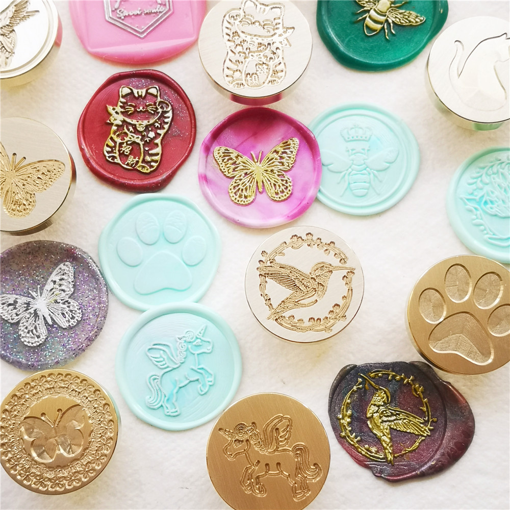 رأس ختم شمعي بتصميم فراشة وحيو - مراجعة Wax Seal Stamp Kit وسعره