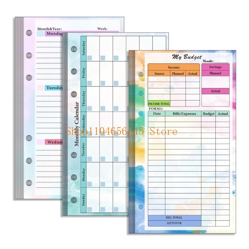 ورقة مبطنة من ورق إعادة تعبئة  - مراجعة Planner Weekly Budget وسعره