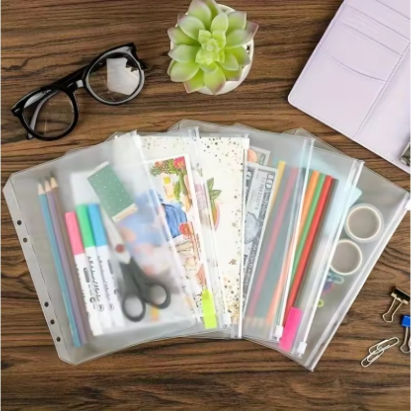 10 قطع من أكياس التسجيل الشفاف - مراجعة Portfolio Folder Zip وسعره